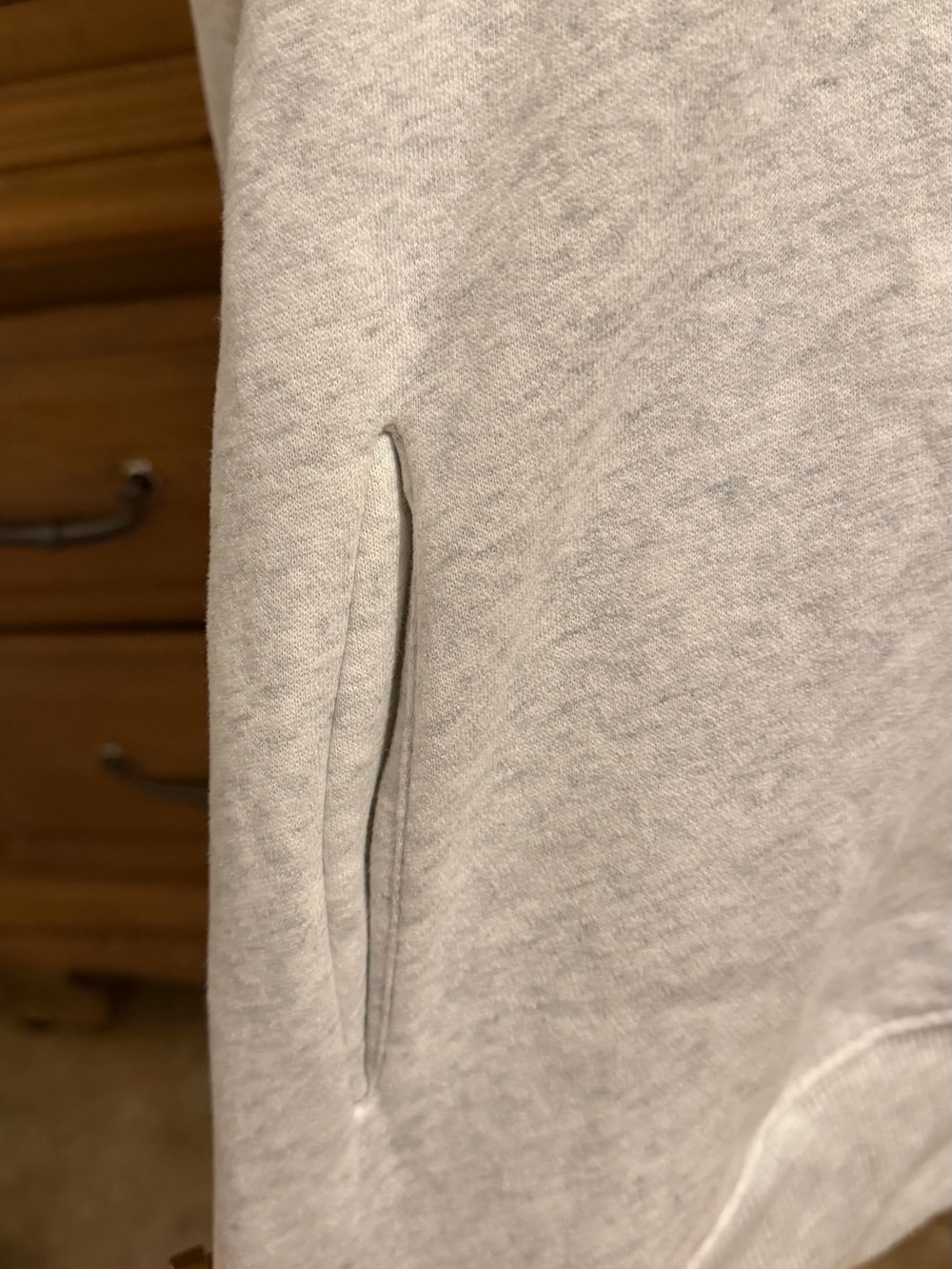 Sporty Graphic Hoodie - Light Gray with Blue Lettering - Picture 3 of 6